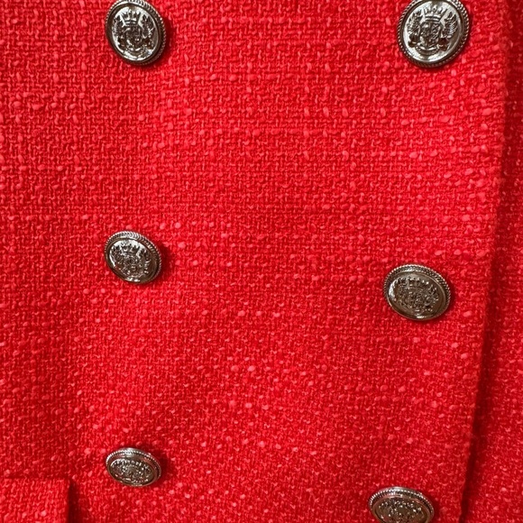Jason Wu Vibrant Red Double-Breasted Vest Dress - Picture 3 of 4